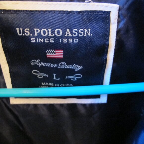 sitewide sale US Polo Assoc Puffer Vest with fake fur collar size large - Picture 2 of 4